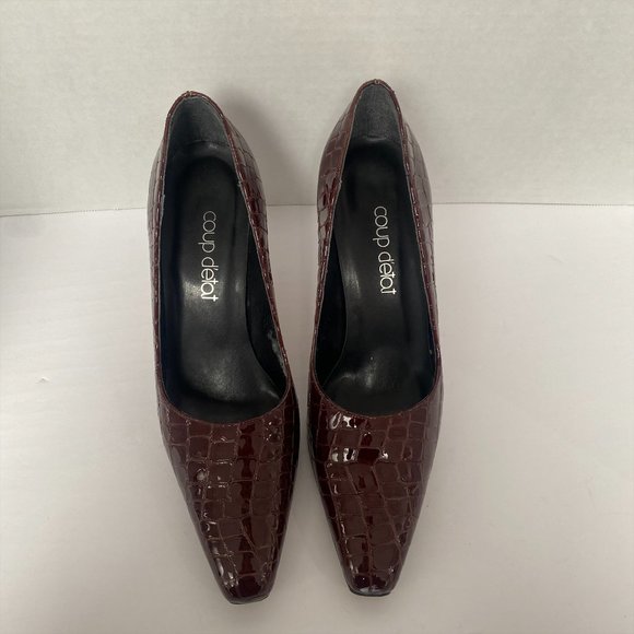 Coup d'etat Deep Wine Vintage Pointed Pumps in size 8.5 - Picture 5 of 6